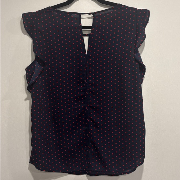 Banana Republic Blue Top with Red Dots (M) - Picture 4 of 9